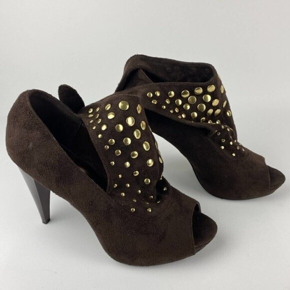 Herstyle Women's Bootie Heels Brown Size 8 - Picture 4 of 9